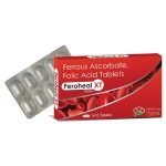 Ferrous Ascorbate + Folic Acid (Feroheal XT) 100 mg + 1.5 mg