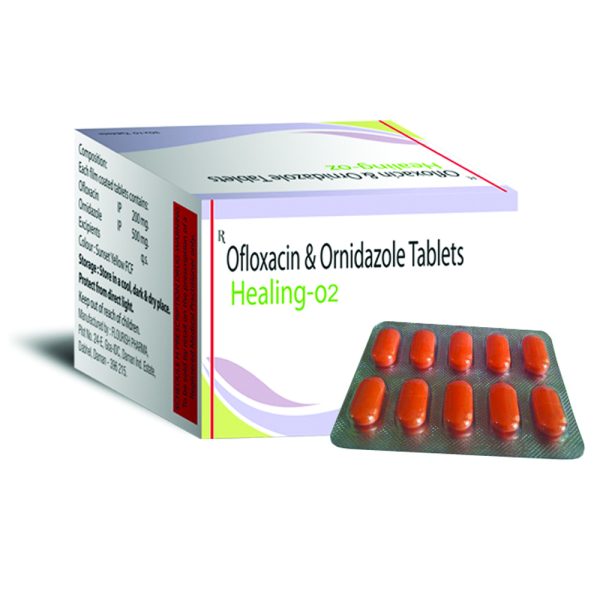 Ofloxacin + Ornidazole (Healing O2) 200 mg + 500 mg
